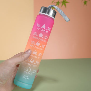 Unbreakable 3-in-1 Motivational Water Bottle with Time Marker | 2000ml Large Leakproof BPA-Free Bottle for Gym, Office & Outdoor (Assorted Colors)